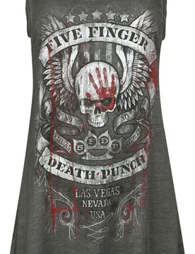 Top - No Regrets - S bis M - für Damen - Größe M - grau - EMP exklusives Merchandise! - Frauen - female - Five Finger Death Punch - FashionsVida