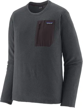 Schnell trocknendes Fleece mit Waffelmuster und Reißverschluss – Herren – M's R1 Air Crew Smolder Blue M's R1 Air Crew - Patagonia - FashionsVida