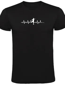 T-shirt à Manches Courtes Soccer Heartbeat Black S - Kruskis - FashionsVida
