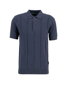 Barbour Polo WELLBURN blu S - Barbour - FashionsVida