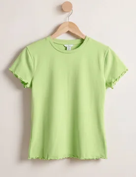 Women's Lettuce Edge T-Shirt in Green Size: 18 - Green - Size: 18 - Enorsia - FashionsVida
