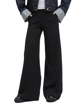 Pantaloni A Vita Alta Nancy Wide Black XL - Jjxx - FashionsVida
