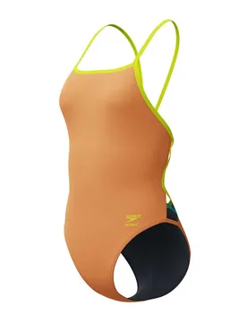 Fl Solid Tri Back Swimsuit Summer Orange / Hyper Yellow UK 30 Women - Speedo - FashionsVida
