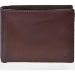 Cartera tipo americano de piel claro con monedero