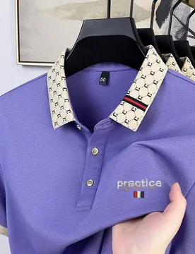 Luxury brand summer original classic letter embroidered short sleeved polo shirt men's comfortable ice silk breathable T-shirt - Aliexpress - FashionsVida