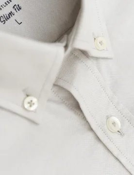 Camisa oxford de hombre slim de manga larga - Makarthy - FashionsVida