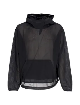 Felpa Leggera Cappuccio Uomo Sportswear Tech Pack Woven Mesh Hoodie Black/black - Nike - FashionsVida
