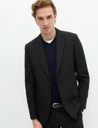 Slim Fit Machine Washable Suit Jacket Black male