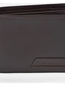 Americano con monedero interior en piel color negro para hombre - Daviletto - FashionsVida