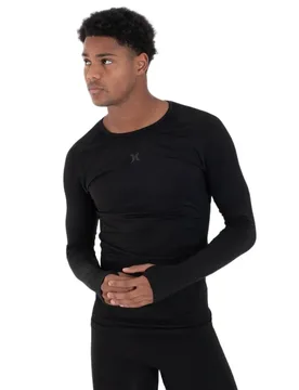 Rash Guard Manches Longues Heat Black S-M - Hurley - FashionsVida