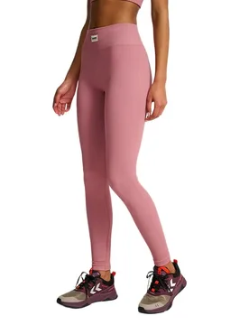 Leggings Pulse Seamless Rib Mw Wistful Mauve L - Hummel - FashionsVida