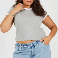 Womens Ps Ss Tee In Grey/white - Size 20 Uk