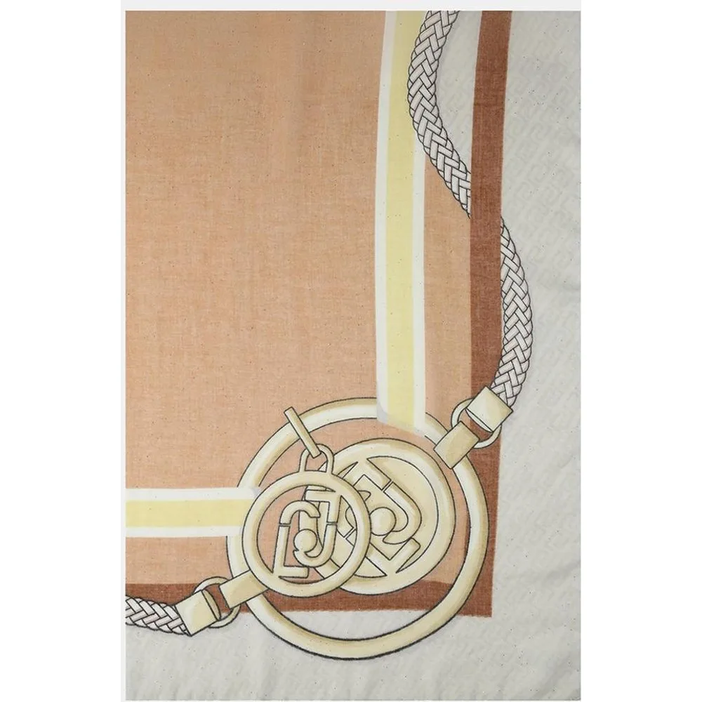 Fular detalle logo y cadenas multicolor - LIUJO - FashionsVida