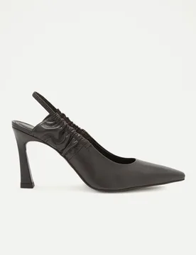 Zapato tacón, destalonado arrugado - Latouche - FashionsVida