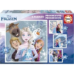 Puzzles Progresivos Frozen 12-16-20-25