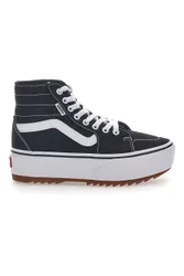 Sneakers con Flatform Nere e Bianche Hi Tapered 37