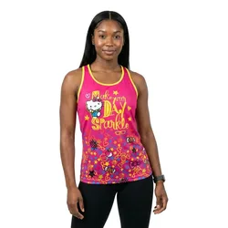 Maglietta Senza Maniche Hello Kitty Sparkle Fucsia / Yellow 2XS
