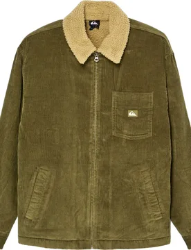 Veste en velours côtelé - Sherpa Harrington Jacket Grape Leaf en Coton - Taille M - Kaki - Quiksilver - FashionsVida
