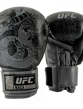 Gants De Boxe En Cuir Synthétique Naga Black 16 oz - UFC - FashionsVida