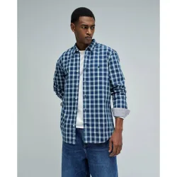 Camisa de hombre con estampado de cuadros