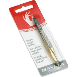 Pinza de depilar Punta recta Dorada