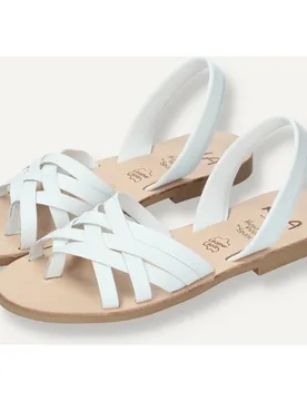Sandalias planas de mujer en piel vacuna - Ria Menorca - FashionsVida