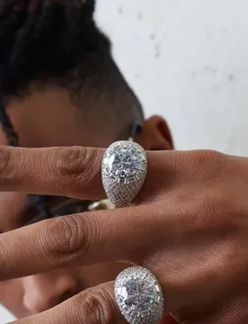 Hip Hop Bling Iced Out Baguette Big Clustered Band Cubic Zircon Rings Tready Copper Zirconia Ring For Men Jewelry - Aliexpress - FashionsVida