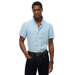 Camicia A Maniche Corte Vacation Linen Sea Blue Chambray 2XL