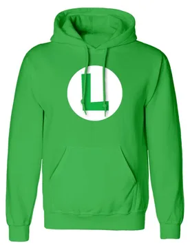 Gaming Kapuzenpullover - Luigi Badge - S bis XXL - für Männer - Größe S - grün - Männer - male - Super Mario - FashionsVida