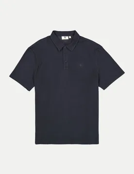 Pique Poloshirt mit Brustlogo Schwarz L - Garcia - FashionsVida