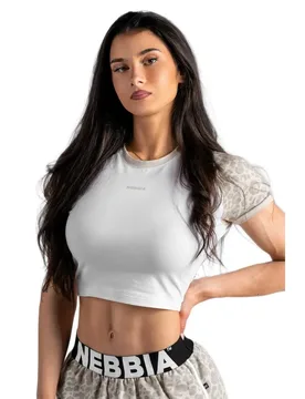 T-shirt à Manches Courtes Crop Leopard ´97 Primal 861 Cream Leopard M - Nebbia - FashionsVida