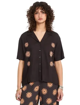 Chemise à Manches Courtes Midnight Ramble Vintage Black S - Volcom - FashionsVida