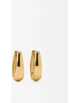Pendientes de aro de acero inoxidable irregulares en liso - Parfois - FashionsVida