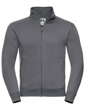 Mens Authentic Sweat Jacket (Convoy Grey) - Dark Grey - Size Small - Russell athletic - FashionsVida