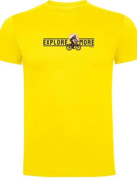 Maglietta A Maniche Corte Explore More Yellow - Kruskis - FashionsVida