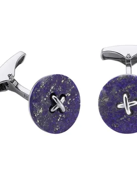 Gemelos de lapislazuli con forma de botón - Duran Exquse - FashionsVida