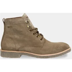 Botín de cordones en velour con forro de goretex