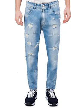 Jeans Chiaro Con Rotture Ad774 AD7747W/T1776SW 58 - ALESSANDRO DELL ACQUA - FashionsVida