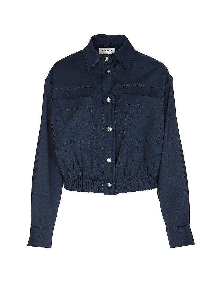 Veste en laine bleu marine 42 - Max Mara - FashionsVida