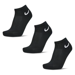 Everyday Cushioned Ankle 3 Pack Unisex Socks - Black - Size - Black - Size: 8-11