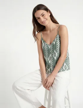 Top de tirantas de lino de mujer - Vero Moda - FashionsVida