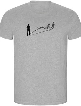 Maglietta A Maniche Corte Shadow Triathlon Eco Heather Grey 3XL - Kruskis - FashionsVida
