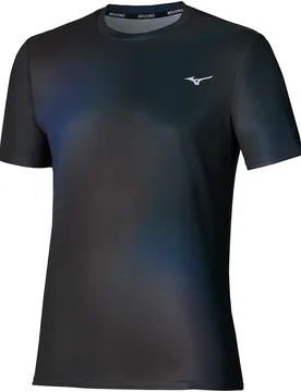 Maglietta A Maniche Corte Core Graphic Black / Blue XL - Mizuno - FashionsVida