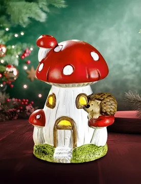 Deko Pilz terrakotta mit LED-Beleuchtung - 3Pagen - FashionsVida