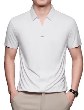 Men's Short Sleeve Polo Shirt Men's Summer Ice Silk Lapel T-Shirt Men's Clothing - Aliexpress - FashionsVida