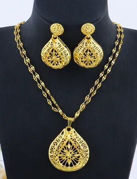 Dubai Party 18k Gold Plated Jewelry Sets for Women Mid East Bridal Costume Necklace Earrings Sets Indian Wedding Party Gifts - Aliexpress - FashionsVida