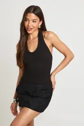 Womens Sheer Lace Micro Mini Skirt - Black