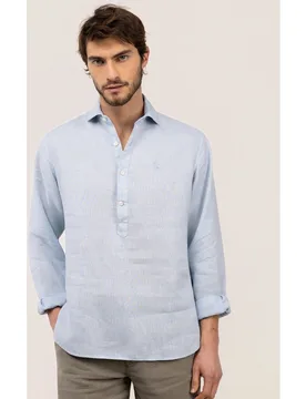 Camisa polera de hombre de lino - El Ganso - FashionsVida