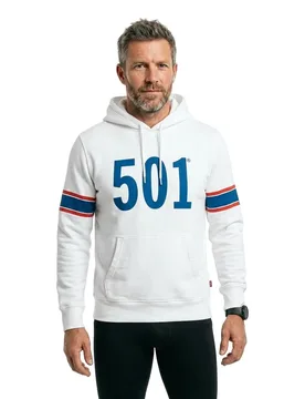 Sweat à Capuche Standard Graphic 501 Stripe Hoodie White+ XL - Levi´s ® - FashionsVida