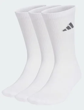 CALZE CUSHIONED SPORTSWEAR CONFEZIONE DA 3 PAIA 34-36 White / White / Grey Five - Adidas - FashionsVida